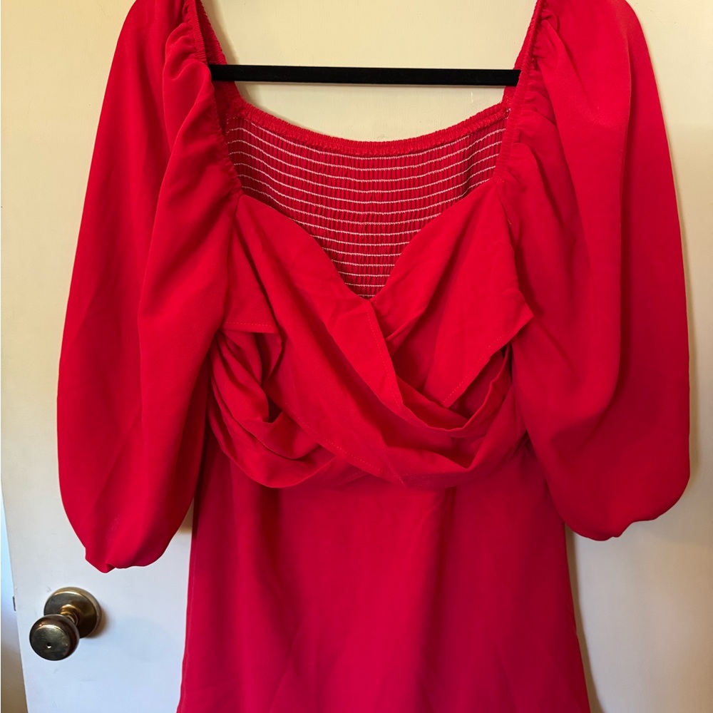 SHEIN Curve Vibrant Red Apparel 1XL